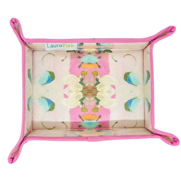 Laura Park Designs Monet's Garden Pink Snap Tray