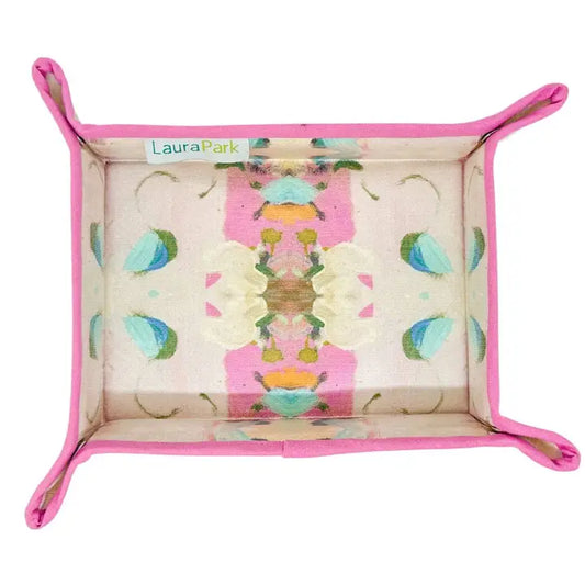 Laura Park Designs Monet's Garden Pink Snap Tray