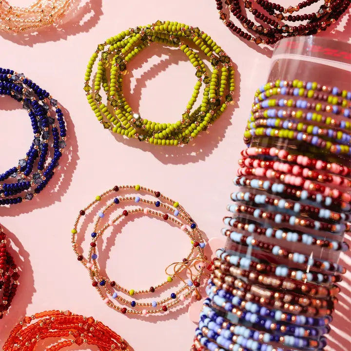 Beaded Blondes Eleanor Bracelet in Olive