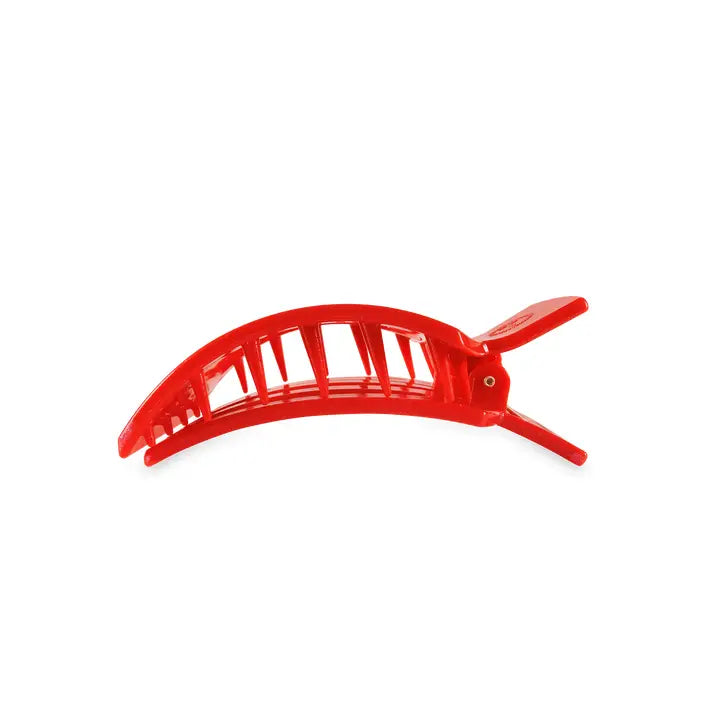 Teleties Square Flat Hair Clip | Medium | Rudolph Red