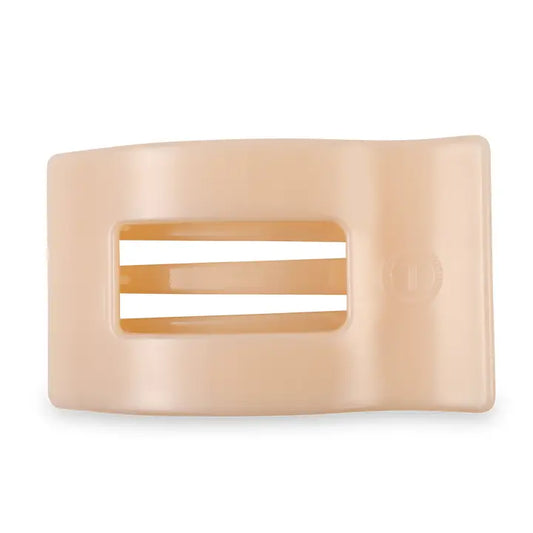 Teleties Flat Rectangle Hair Clip | Large | Almond Beige