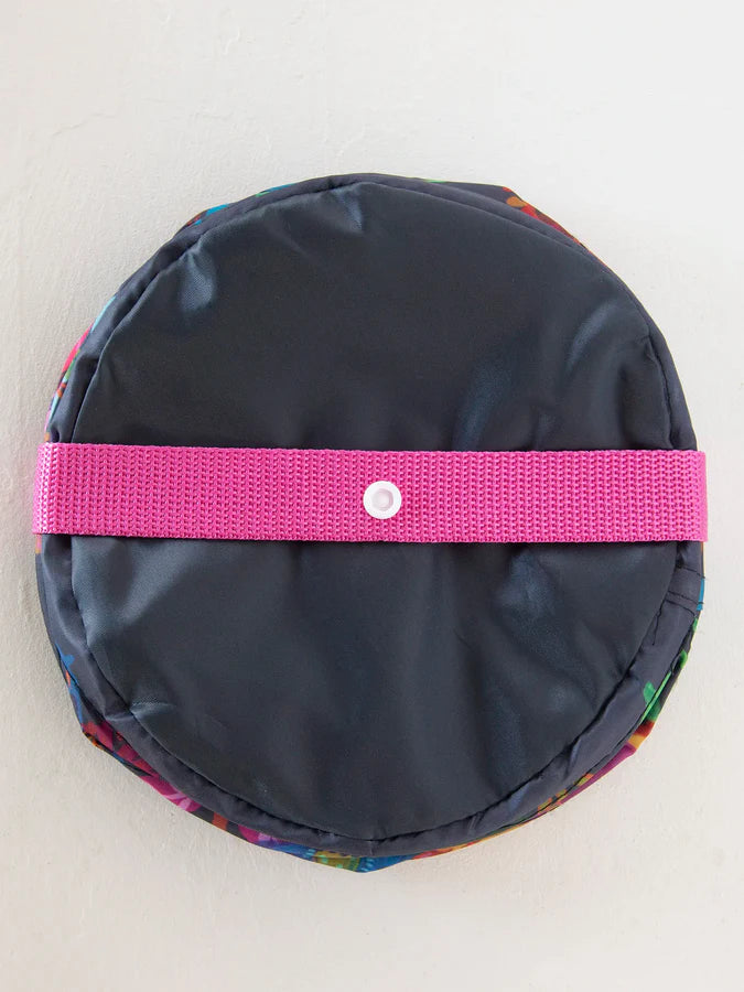 Natural Life Pop-Up Car Trash Can-Navy Folk Flower