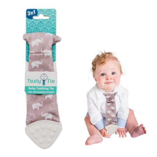 Tasty Tie® Baby Teething Tie & Crinkle Toy!