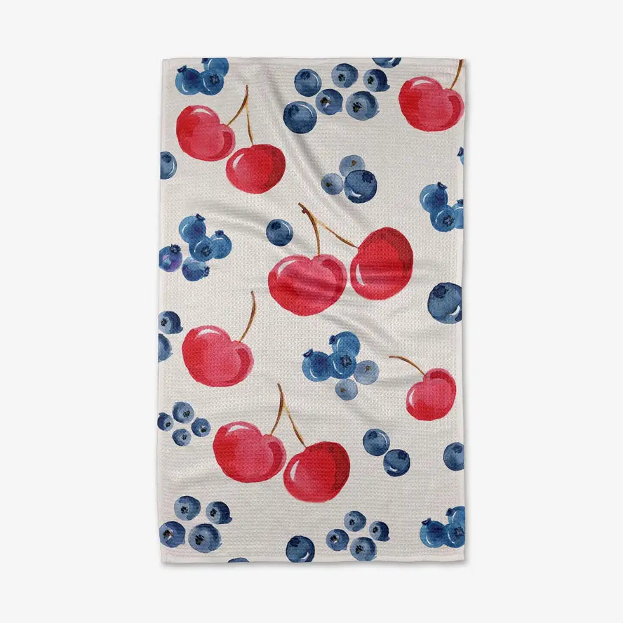 Geometry Cherry On Top Tea Towel