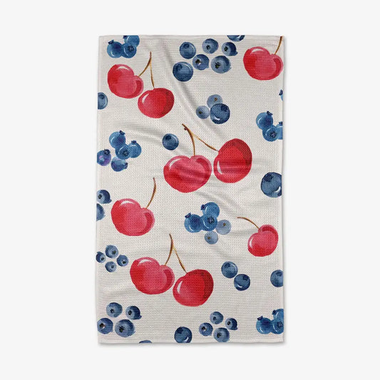 Geometry Cherry On Top Tea Towel