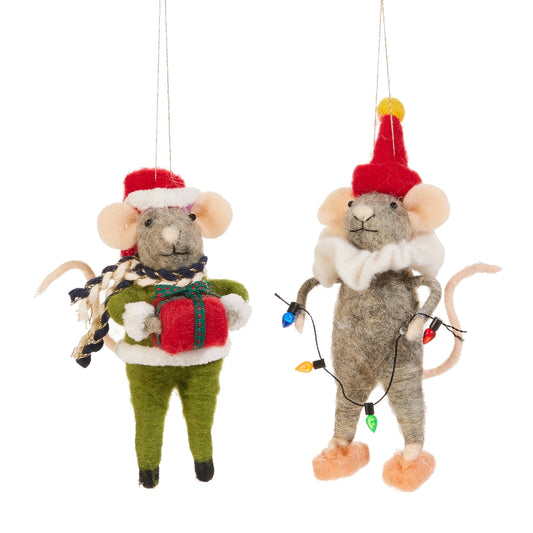RAZ Imports 6" Christmas Mouse Ornament