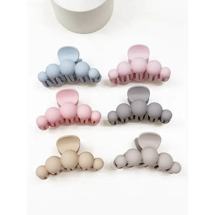 Love and Repeat Powdery Soft Matt Bubble Pearl Hair Claw Clips
