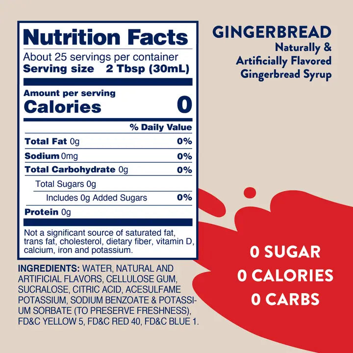 Jordan's Skinny Mixes Sugar Free Gingerbread Syrup