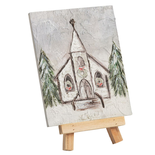 MUD PIE CHURCH FARMHOUSE ART