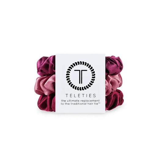 Teleties Silk Hair Scrunchie | Small | Burgundy Bliss