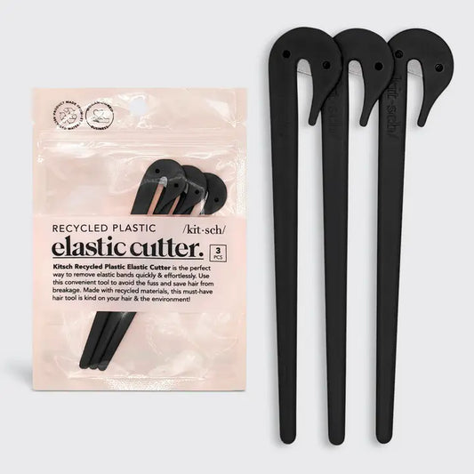 Kitsch Eco-Friendly Elastic Cutters 3pc Set - Black