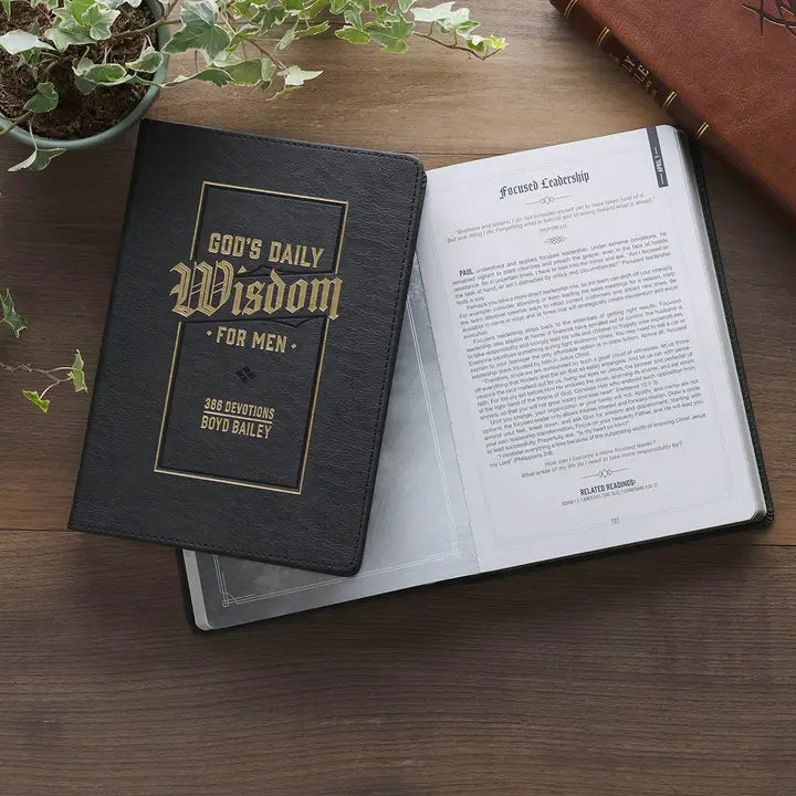 Devotional God's Daily Wisdom For Men Faux Leather