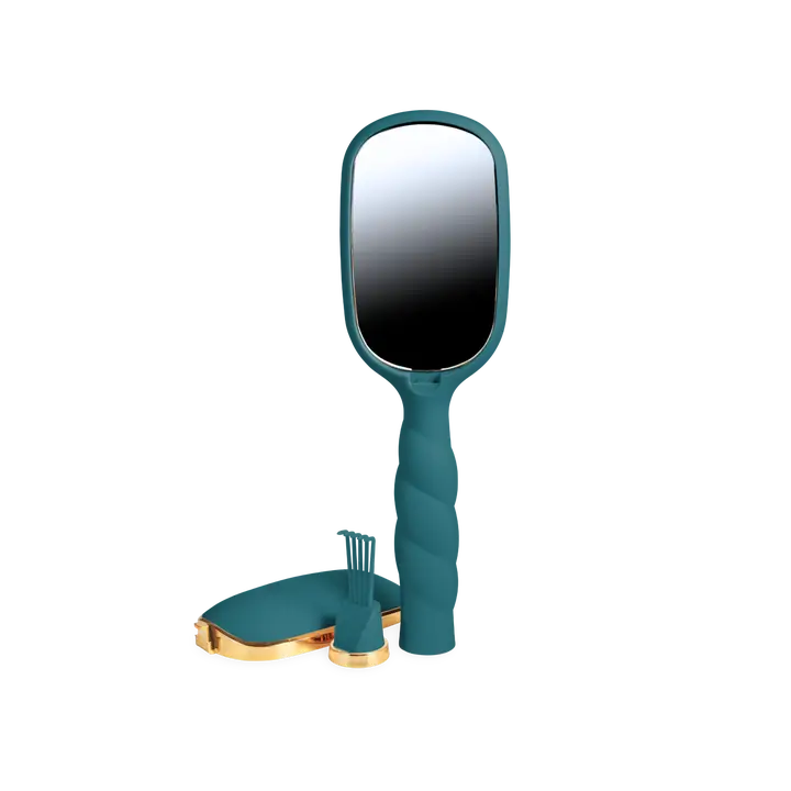 Teleties Boar Bristle Hair Brush - Teal with It