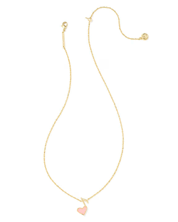 KENDRA SCOTT DOLLY PARTON ARI HEART MUSIC NOTE SHORT PENDANT NECKLACE