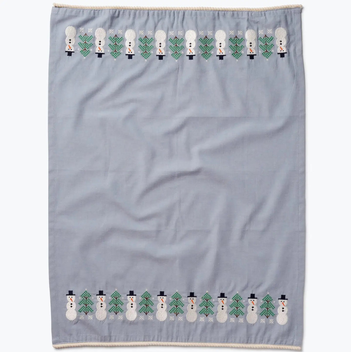 Rifle Paper Co. Snowman Embroidered Tea Towel