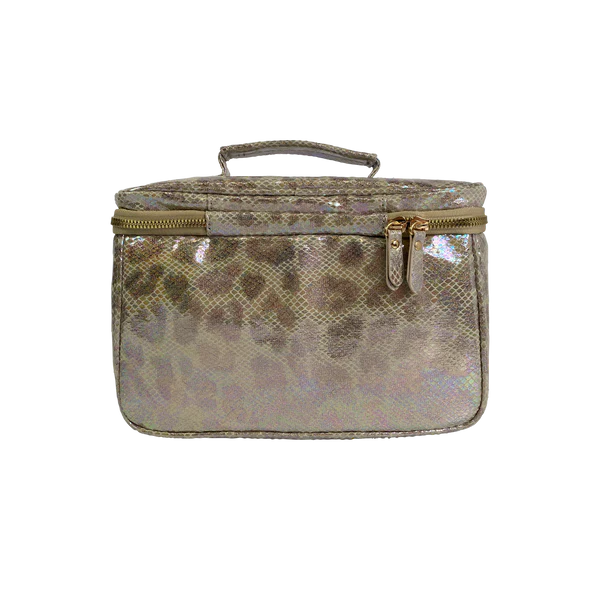 PurseN Classic Train Case - Glimmer Leopard