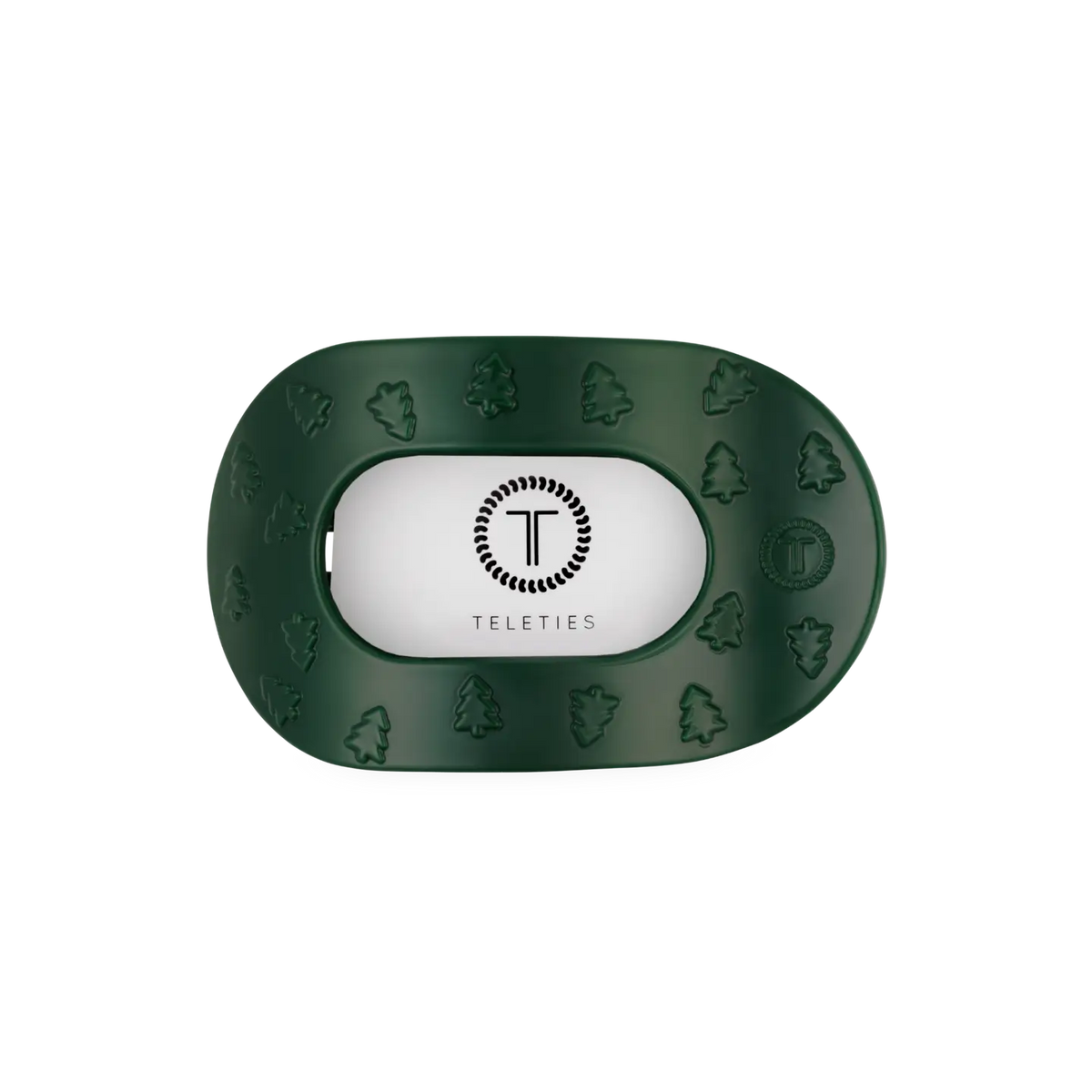 Teleties O Christmas Tree | Medium | Flat Round Hair Clip