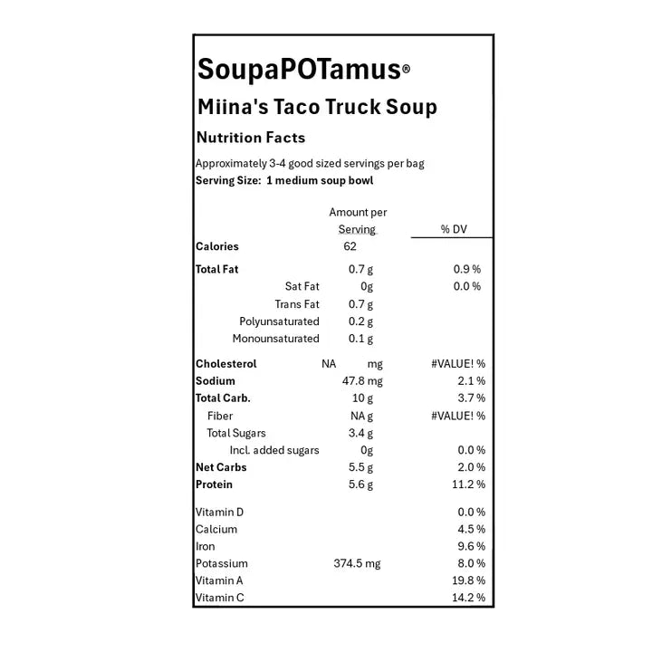 Soupapotamus Taco Truck Shelf-Stable Dry Soup