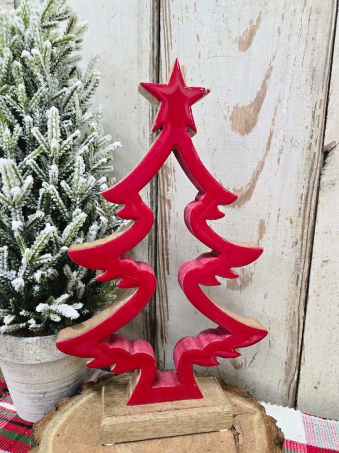 WHD Sm Hollow Red Tree 13x7.5in
