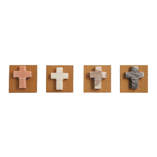 MUD PIE MARBLE POCKET CROSSES