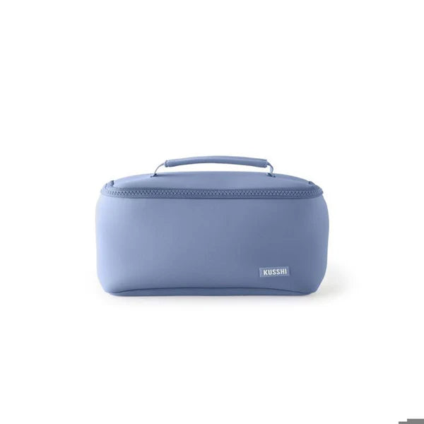 Kusshi Small Train Case-Pearl Blue/Sand Pink