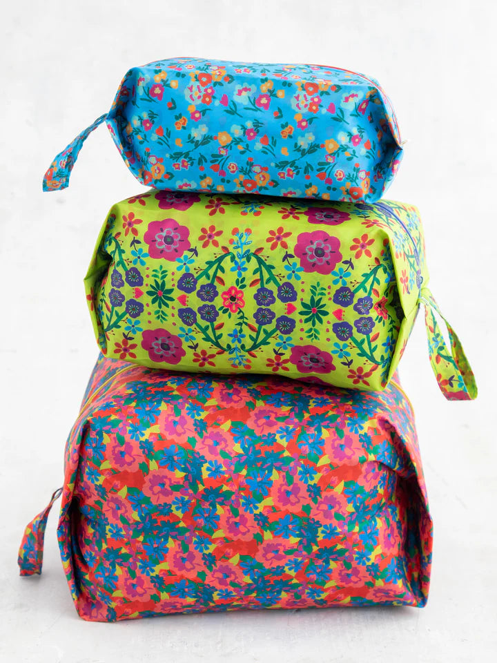 Natural Life Set of 3 Pack & Go Packing Cubes - Bright Floral