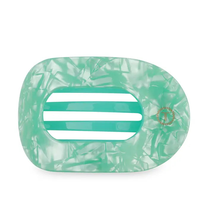 Teleties Flat Round Hair Clip | Large | Spring Splash