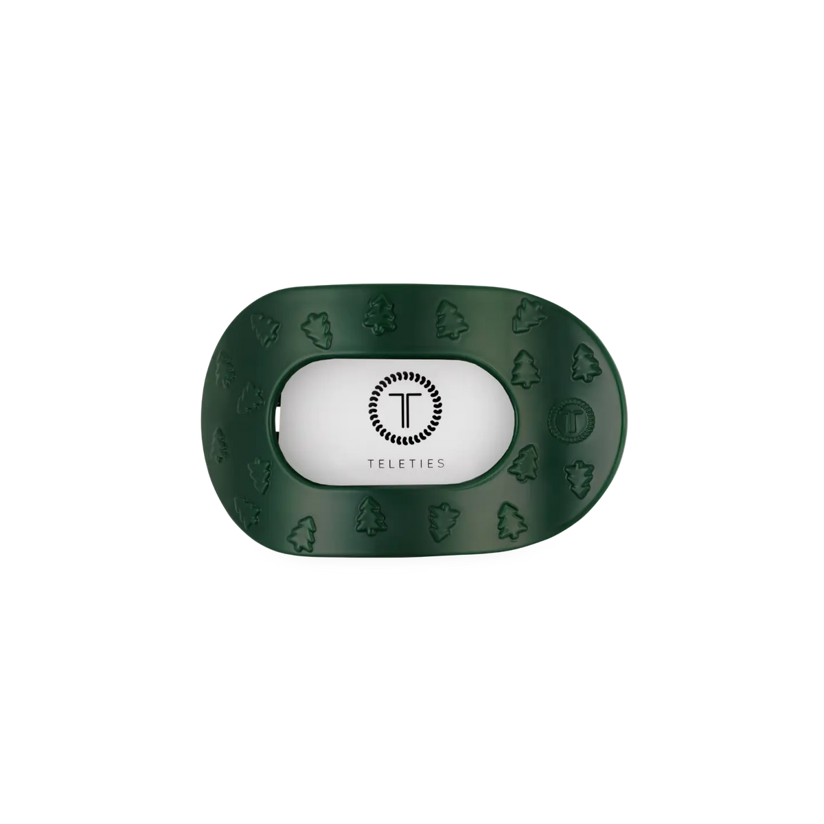 Teleties O Christmas Tree | Small | Flat Round Hair Clip