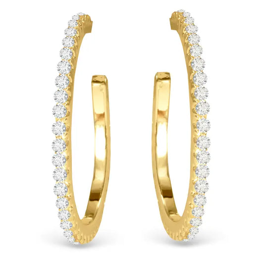 Amanda Blu Micro-Cz Hoop Earrings - Gold