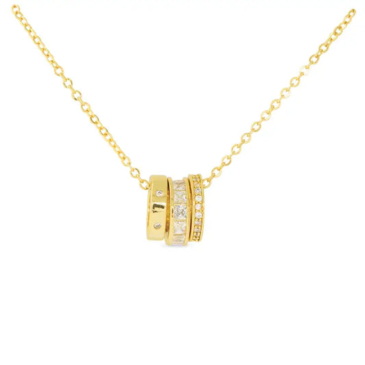 Amanda Blu Cz Triple Ring Necklace