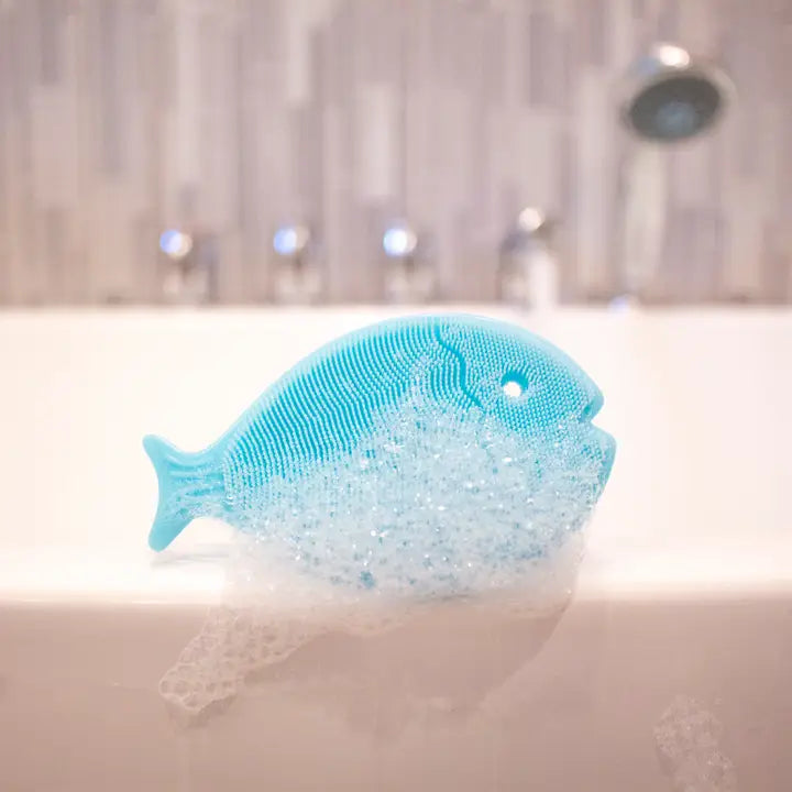Innobaby Silicone Mini Bath Scrub For Babies / Cradle Cap Brush-Aqua