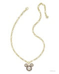 KENDRA SCOTT MICKEY MOUSE CRYSTAL STATEMENT NECKLACE GOLD MULTI MIX