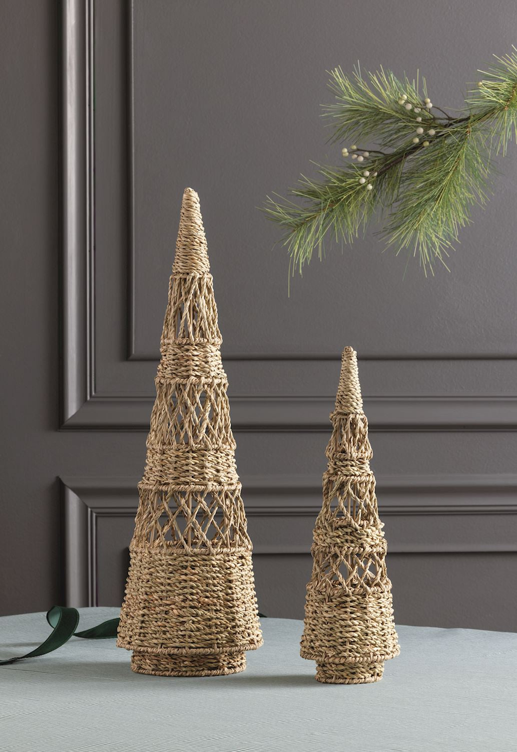 MUD PIE WOVEN TREE SET