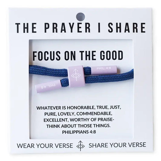 THE PRAYER I SHARE Focus On the Good Cord Bracelet | Christian Athletes