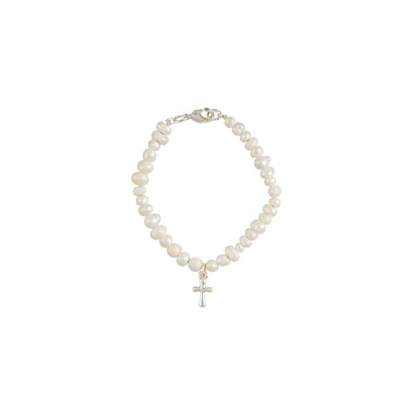 MUD PIE SILVER BOXED CROSS BRACELET