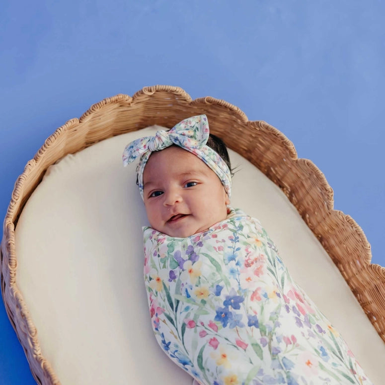 Copper Pearl Knit Swaddle Blanket - Josie