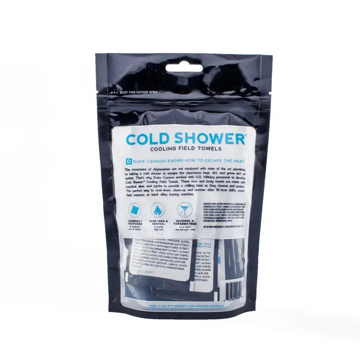 Duke Cannon Cold Shower Cooling Field Towels - 15 Pack