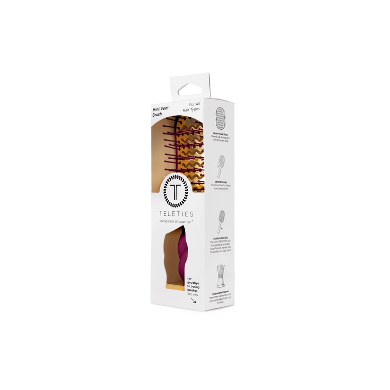 Teleties Mini Vented Hair Brush - Mulberry