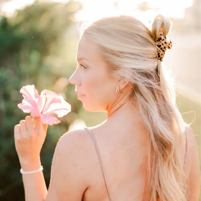 Teleties Classic Hair Clip | Small | Blonde Tortoise