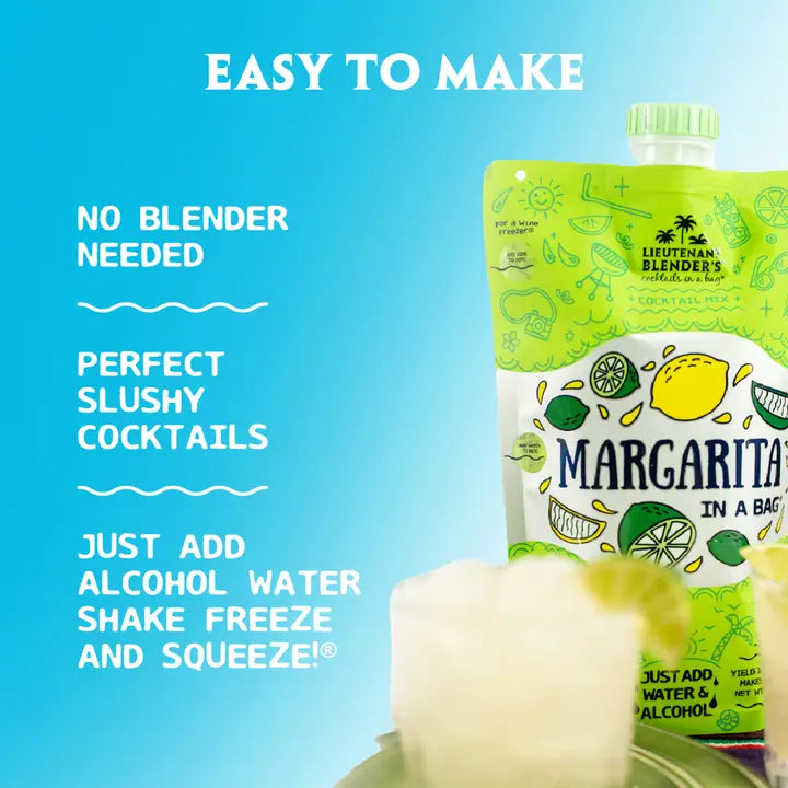 Lieutenant Blender's Margarita in A Bag® Cocktail / Mocktail Slushie Mixer