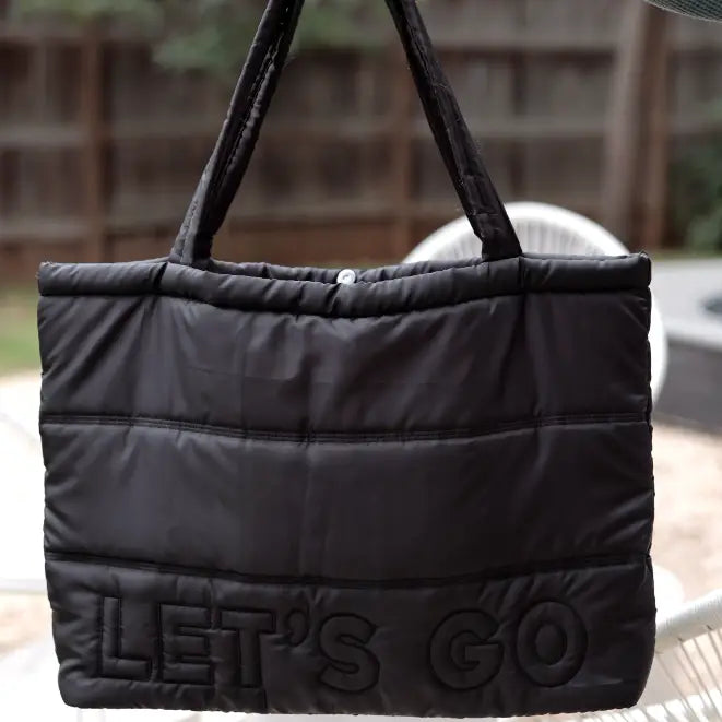 Jadelynn Brooke Carry All Puffer Tote- Let's Go (Midnight)