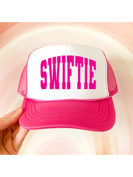 Swiftie Pink Arch Varsity Trucker Hat