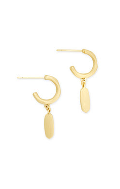 KENDRA SCOTT FERN HUGGIE EARRINGS