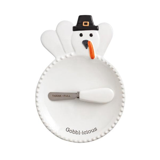 MUD PIE TURKEY PLATE AND SPREADER SET