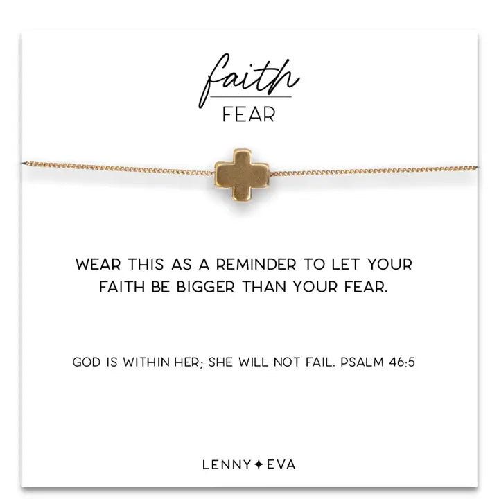 Lenny & Eva Faith Over Fear Cross Necklace