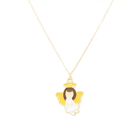 Rebecca Accessories Flying Angel Necklace - Children's Christmas