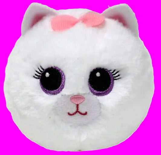 TY "Purdy" White Cat Beanie Bouncer