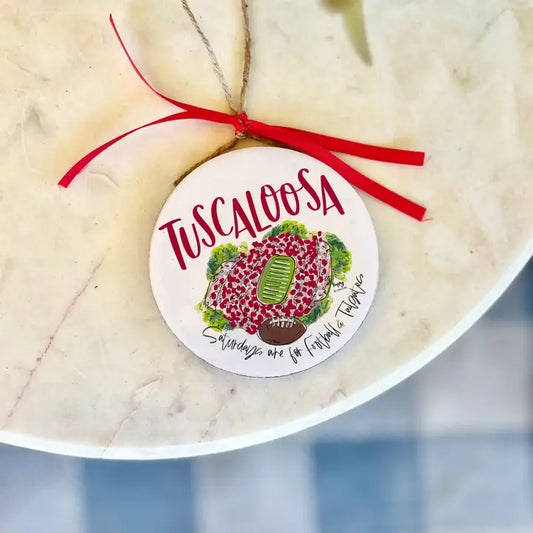 Happy By Rachel, LLC Tuscaloosa, Al Christmas College Town Ornament