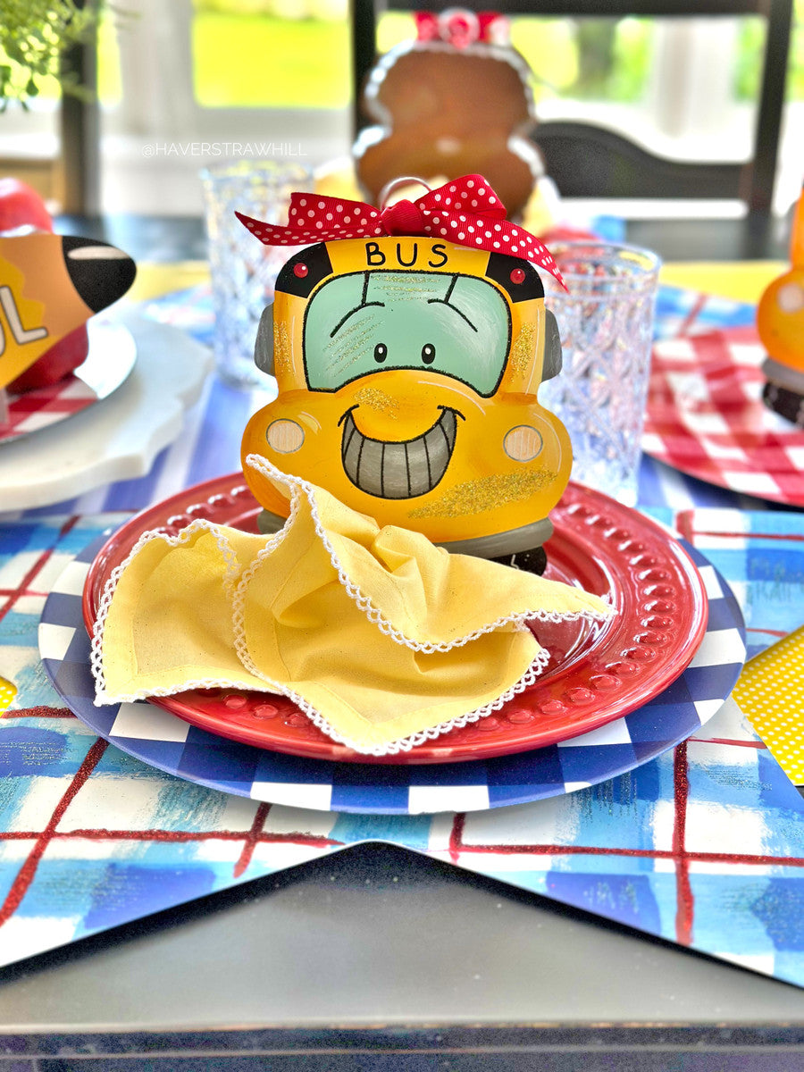 The Round Top Collection Mini Back To School Bus Charm