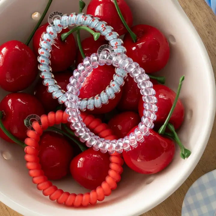 Teleties Spiral Hair Coils | Small | Basket of Cherries